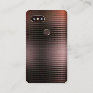 Carte De Visite Couverture de téléphone de Faux et style en acier