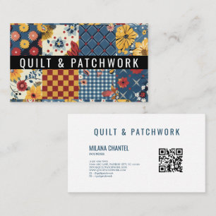 Carte De Visite Couverture en patchwork bleu jaune rouge Vêtements