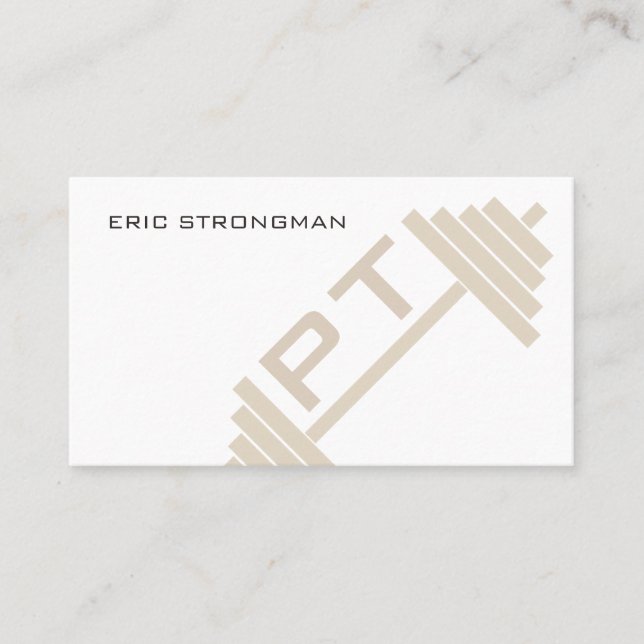 Carte De Visite Couverture géante d'haltère de logo (Devant)