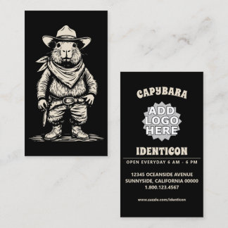 Carte De Visite cowboy capybara