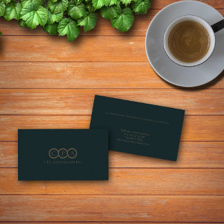 Carte De Visite CPA | Comptable Professionnel Dark Green | Or