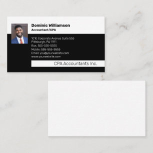 Carte De Visite CPA Comptable Professionnel Noir Gold Busine