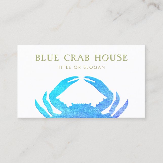 Carte De Visite Crabe bleu (Devant)