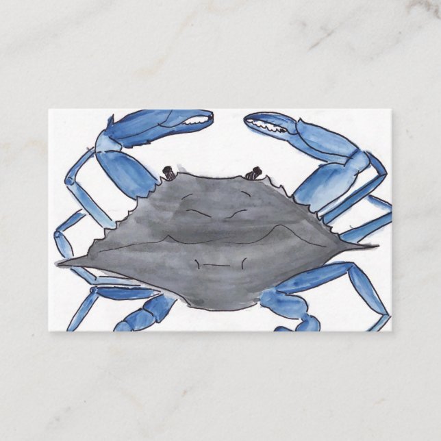 Carte De Visite Crabe bleu   (Devant)