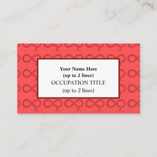 Carte De Visite Cranberry Gradient Infinity Hearts