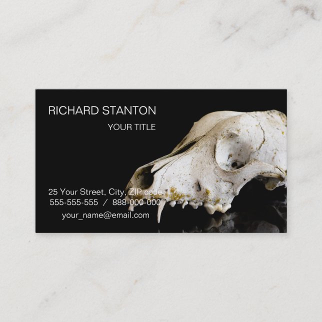 Carte De Visite Crâne animal (Devant)