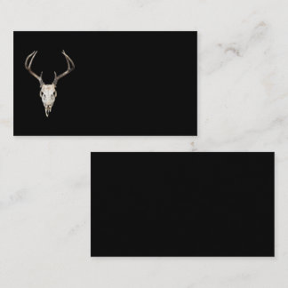 Carte De Visite Crâne de cerf en noir | pourvoiries | Taxidermiste