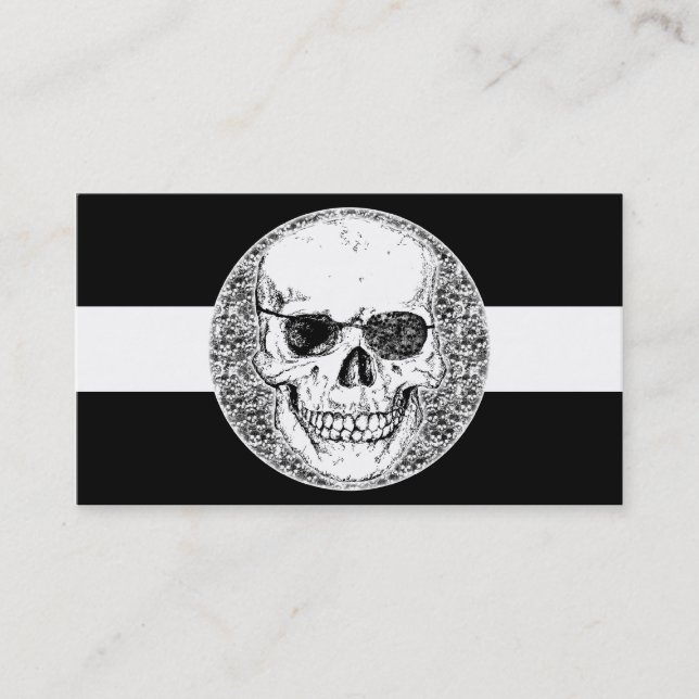Carte De Visite crâne de pirate (Devant)