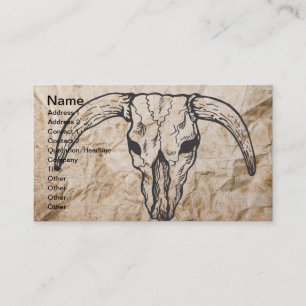 Carte De Visite Crâne du Texas Longhorn Taureau