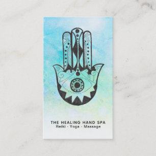 Carte De Visite *~* Cratères de Lune Yoga Hamsa Main de Fatima Yo