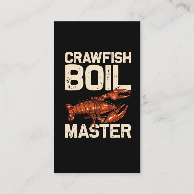 Carte De Visite Crawfish faire bouillir faire cuire Humour Fruits  (Devant)