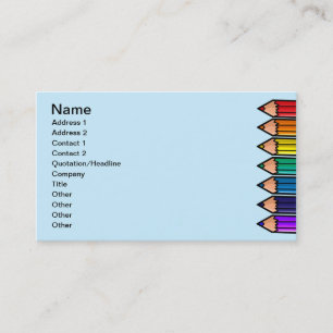 Carte De Visite Crayons mignons de couleur