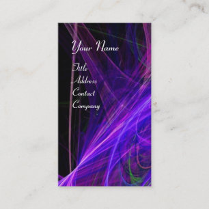 Carte De Visite CRAZY PHOTON MONOGRAM gem bleu violet
