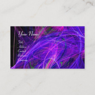 Carte De Visite CRAZY PHOTON vibrant doux noir rouge violet blanc