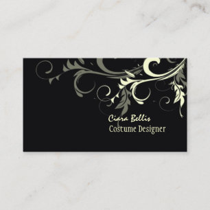 Carte De Visite Cream Swirls / Costume Designer / DO-IT-YOURSELF c