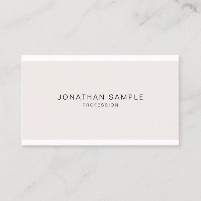 Carte De Visite Create Your Own Professional Modern Simple Design (Devant)