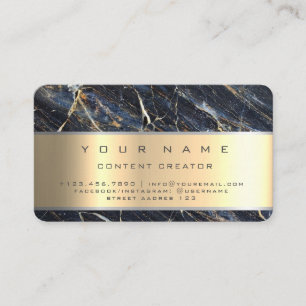 Carte De Visite Créateur de contenu Marble Social Media Manager