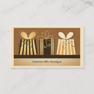 Carte de visite créatif de boutique de cadeaux