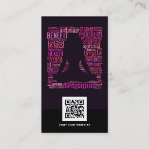 Carte de visite créatif de code du yoga QR