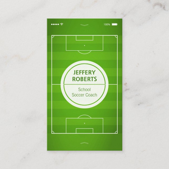 Carte De Visite Créatif et unique - Football Soccer Coach Player (Devant)