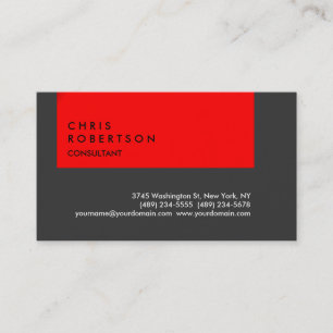 Carte de visite créatif moderne de rayure rouge