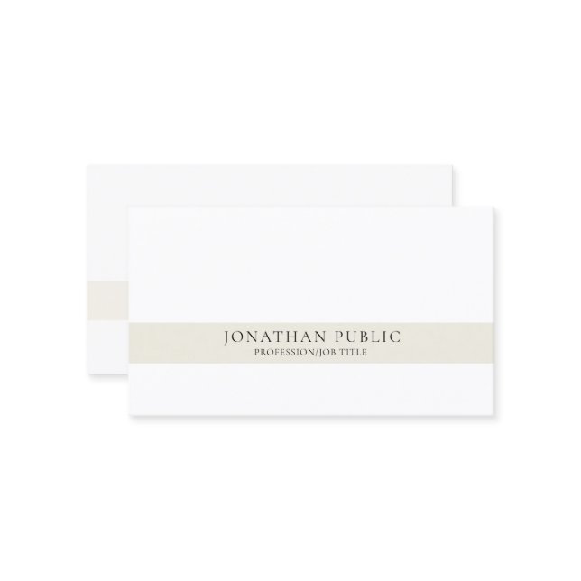 Carte De Visite Créatif Moderne Professionnel Simple Élégant (Devant/Arrière en situation)
