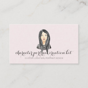 Carte De Visite Créatif Portrait Caractère Design Graphique Artist