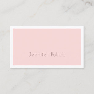 Carte De Visite Créatif Simple Clair Rose Clush Luxe Moderne