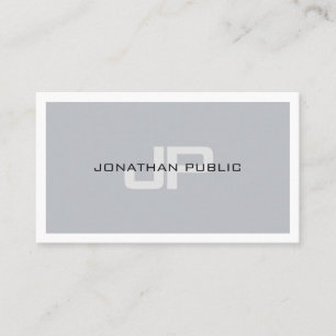 Carte De Visite Créatif tendance Monogramme Plain Professional
