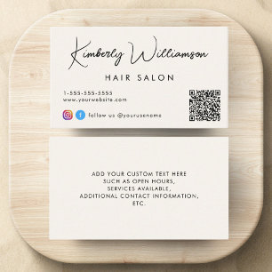 Carte De Visite Création de code QR de script de signature