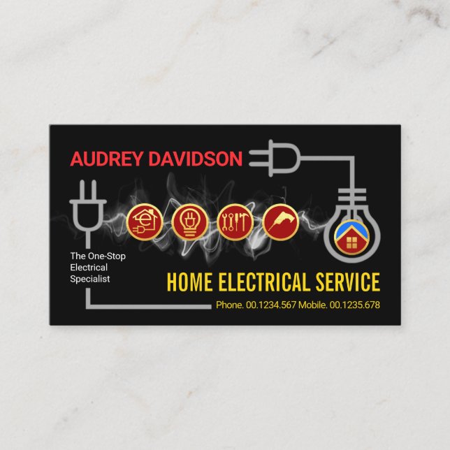 Carte De Visite Creative Electric Lightning Circuit Board (Devant)