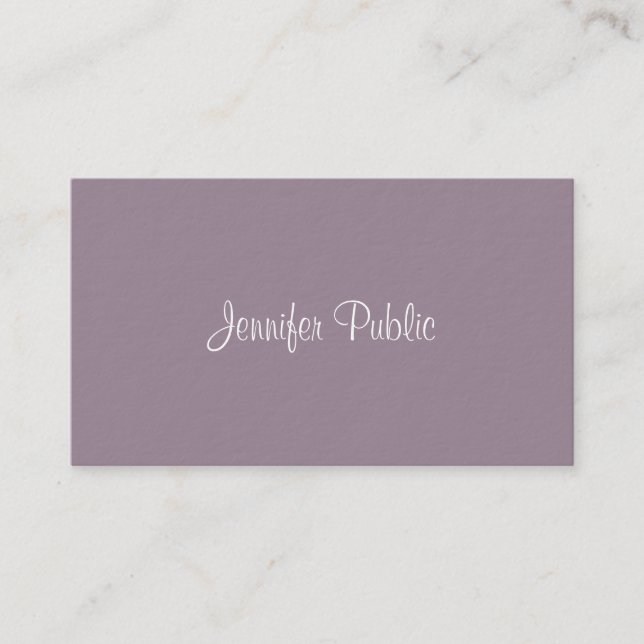 Carte De Visite Creative Freehand Script Professional Elegant Luxe (Devant)