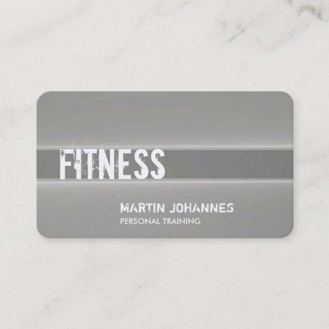 Carte De Visite Creative Grey Personal Trainer Sport (Devant)