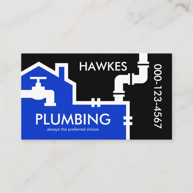 Carte De Visite Creative Home Plumbing Pipes System (Devant)