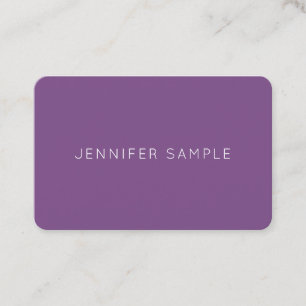 Carte De Visite Créative Purple Clean Design professionnel luxe
