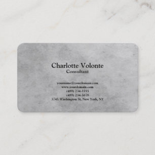 Carte De Visite Creative Stone Wall Grey tendance Plain élégant