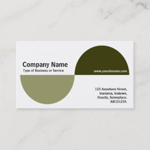 Carte De Visite Crecents alternatifs - Khaki et Olive foncé