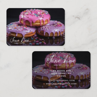 Carte De Visite Créez vos propres beignets roses et violets