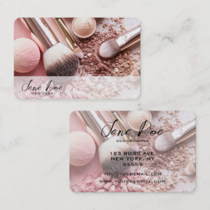 Carte De Visite Créez vos propres brosses de maquillage rose Paste
