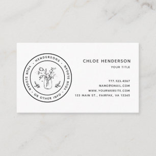 Carte De Visite Créez vos propres fleurs de jarres de Mason