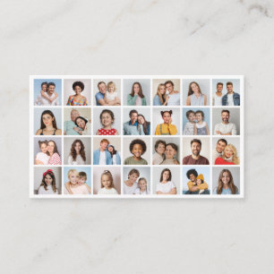 Carte De Visite Créez votre propre 28 Photo Collage Pack de 100