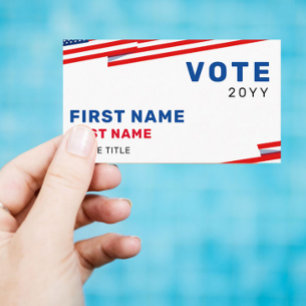 Carte De Visite Créez votre propre campagne électorale politique