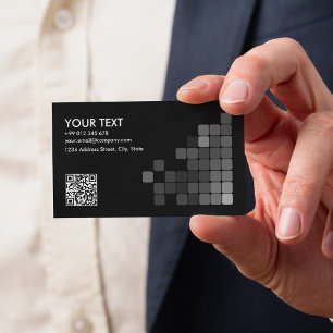 Carte De Visite Créez votre propre code QR professionnel élégant B
