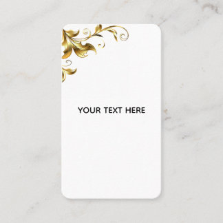 Carte De Visite Créez Votre Propre Élégant Blanc Doré