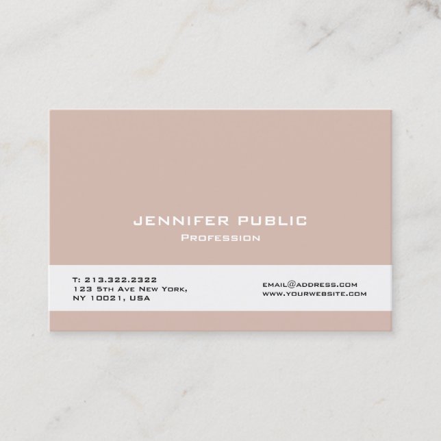 Carte De Visite Créez votre propre élégant professionnel moderne (Devant)