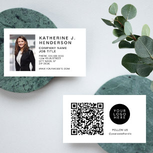Carte De Visite Créez votre propre logo personnalisé QR Photo Mode