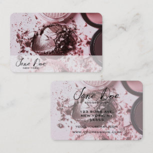 Carte De Visite Créez Votre Propre Maquillage Croisé Rose Pastel