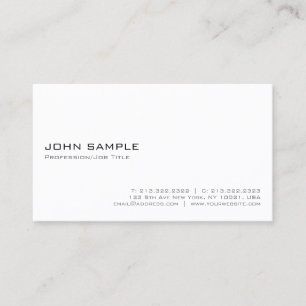 Carte De Visite Créez votre propre minimaliste blanc élégant et