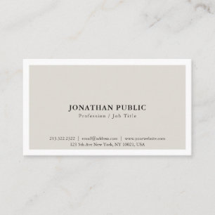 Carte De Visite Créez votre propre minimaliste simple et élégan