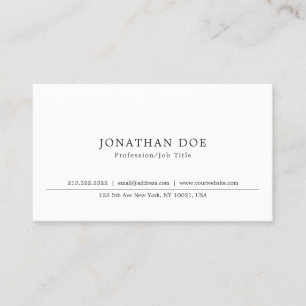 Carte De Visite Créez votre propre sobriquet professionnel simple